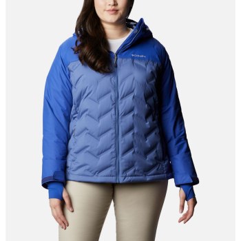 Columbia Grand Trek Down Hooded Plus Size, Chamarras Azules Para Mujer | 493780-FEV